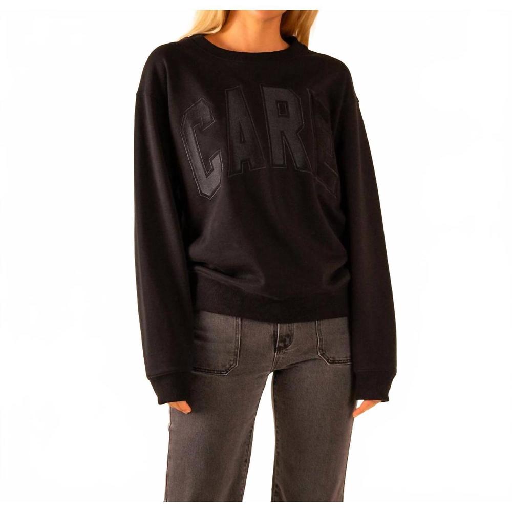 NEW CARE TUCKER 90’s baggy care crewneck sweatshirt in black
